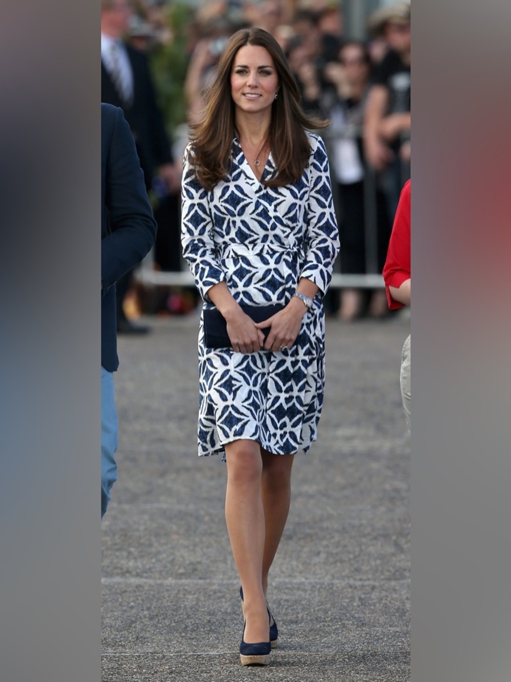 Diane von Furstenberg ikat-print Wrap Dress, Size 8. Kate Middleton.